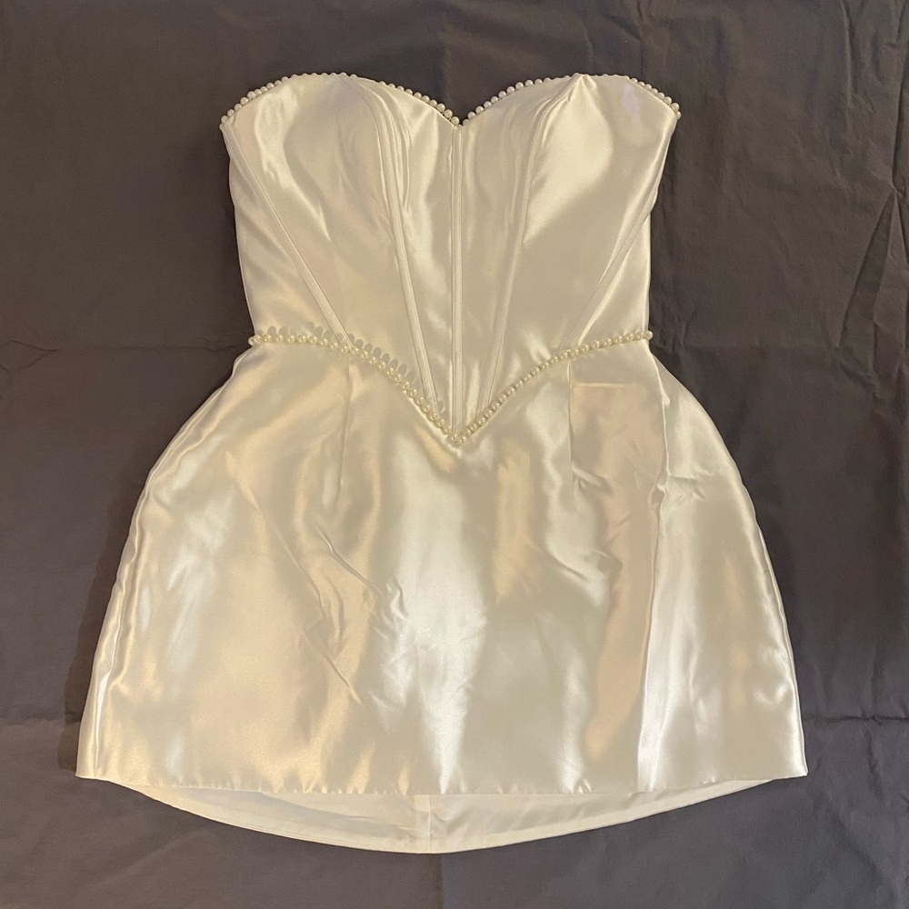 Studio Minc - Lovestruck - White Bridal Mini Dress - Picture 5 of 14